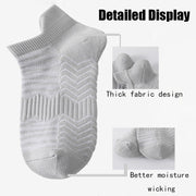 3 Pairs Men Low Athletic Socks Cushion Running Socks