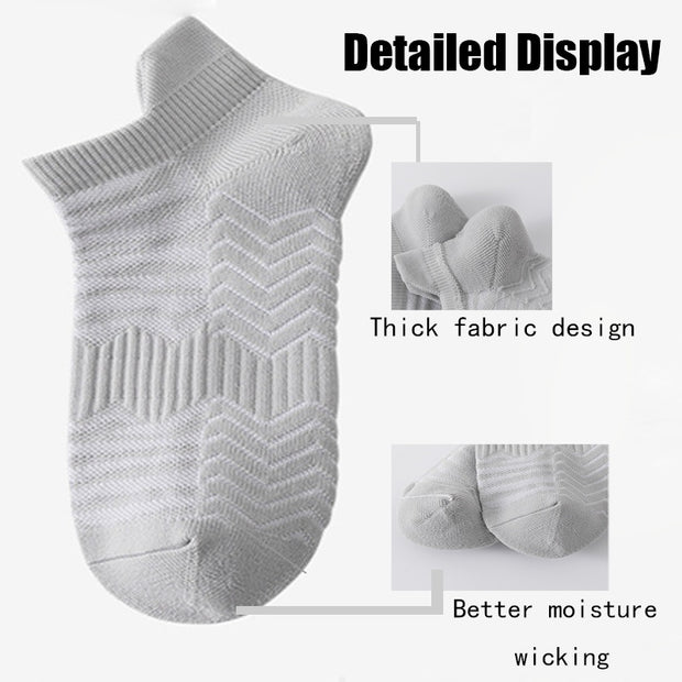3 Pairs Men Low Athletic Socks Cushion Running Socks
