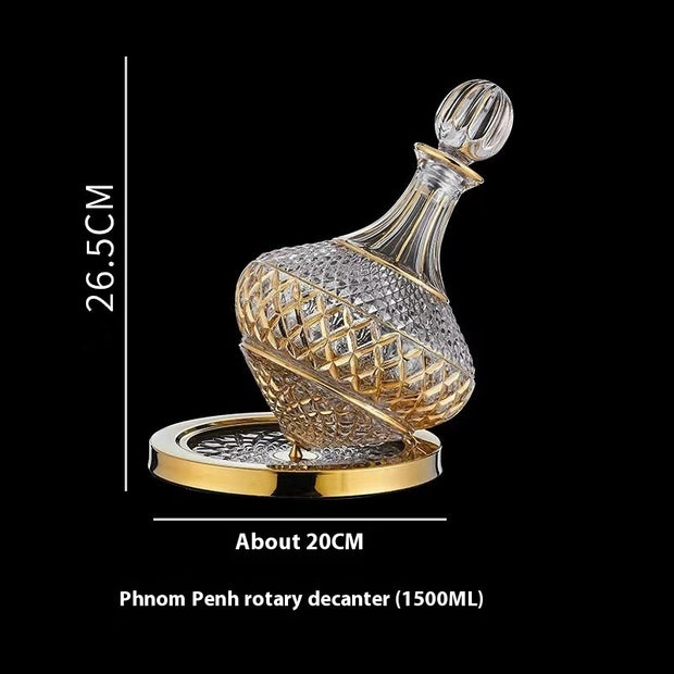 Good-looking Light Luxury Gold Crystal Household Rotating Gyro