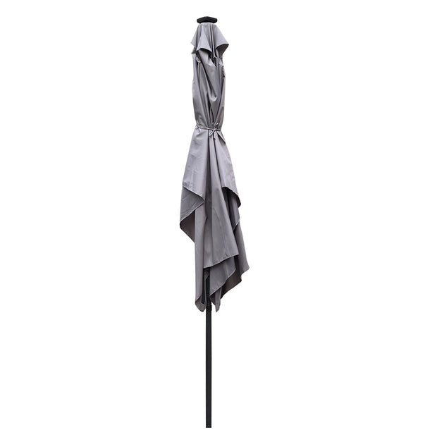 10x6.5ft Rectangular Solar LED Patio Umbrellas