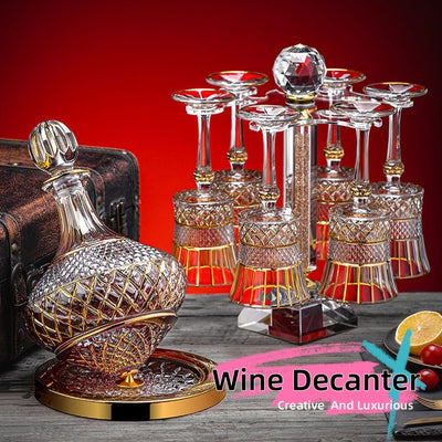 Good-looking Light Luxury Gold Crystal Household Rotating Gyro