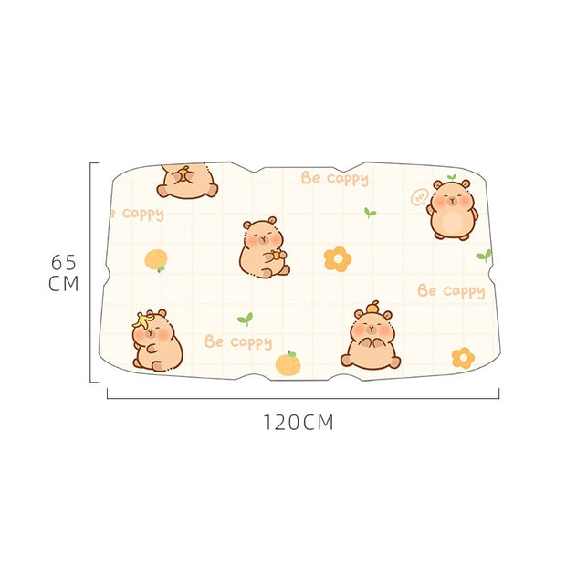 Summer Car Sunshade Cartoon Retractable Heat Insulation