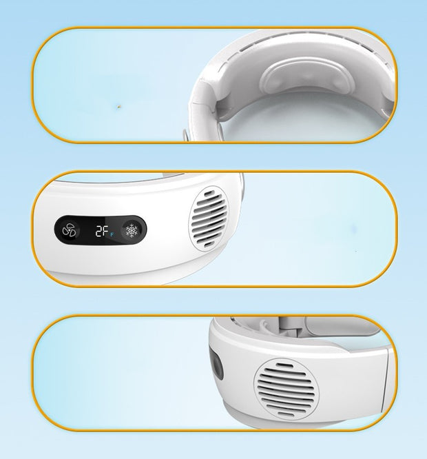 Portable Mini Vaneless Refrigeration Hanging Neck Fan