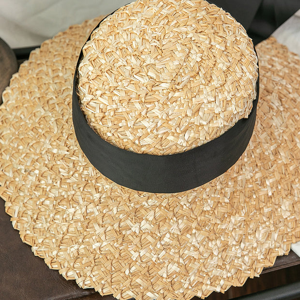 Braided Niche Coarse Straw Angular Fashion Sunscreen Sun Hat